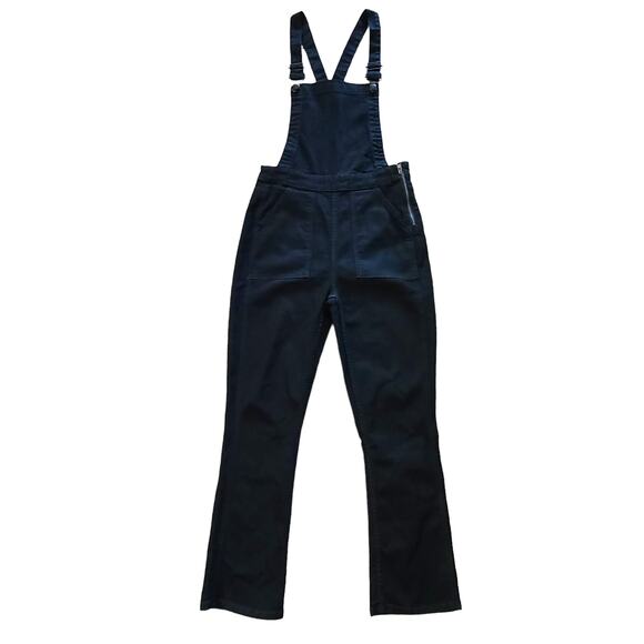 MADEWELL Denim Cali Demi-Boot Overalls Black Frost Ankle Crop F6394 Womens Small - Picture 2 of 15